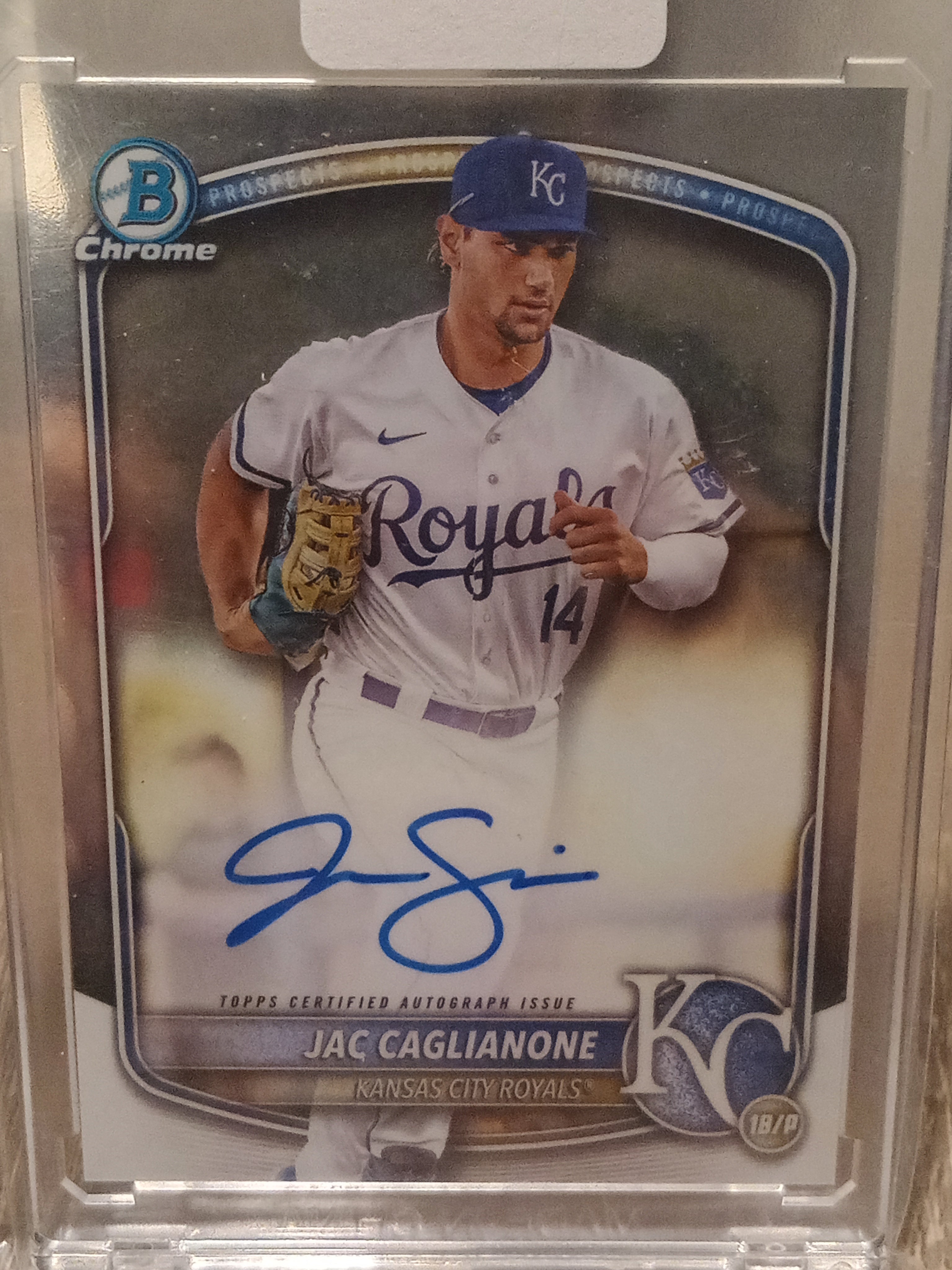 Jac Caglianone • 2025 Bowman Chrome • On Card Base Autograph