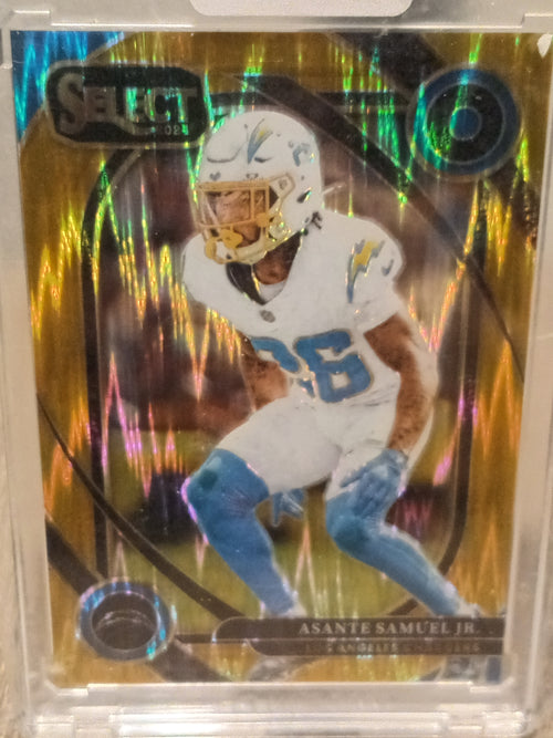Asante Samuel Jr. • Gold Flash Prizm Club Level Serial#02/10 • 2024 Panini Select Football