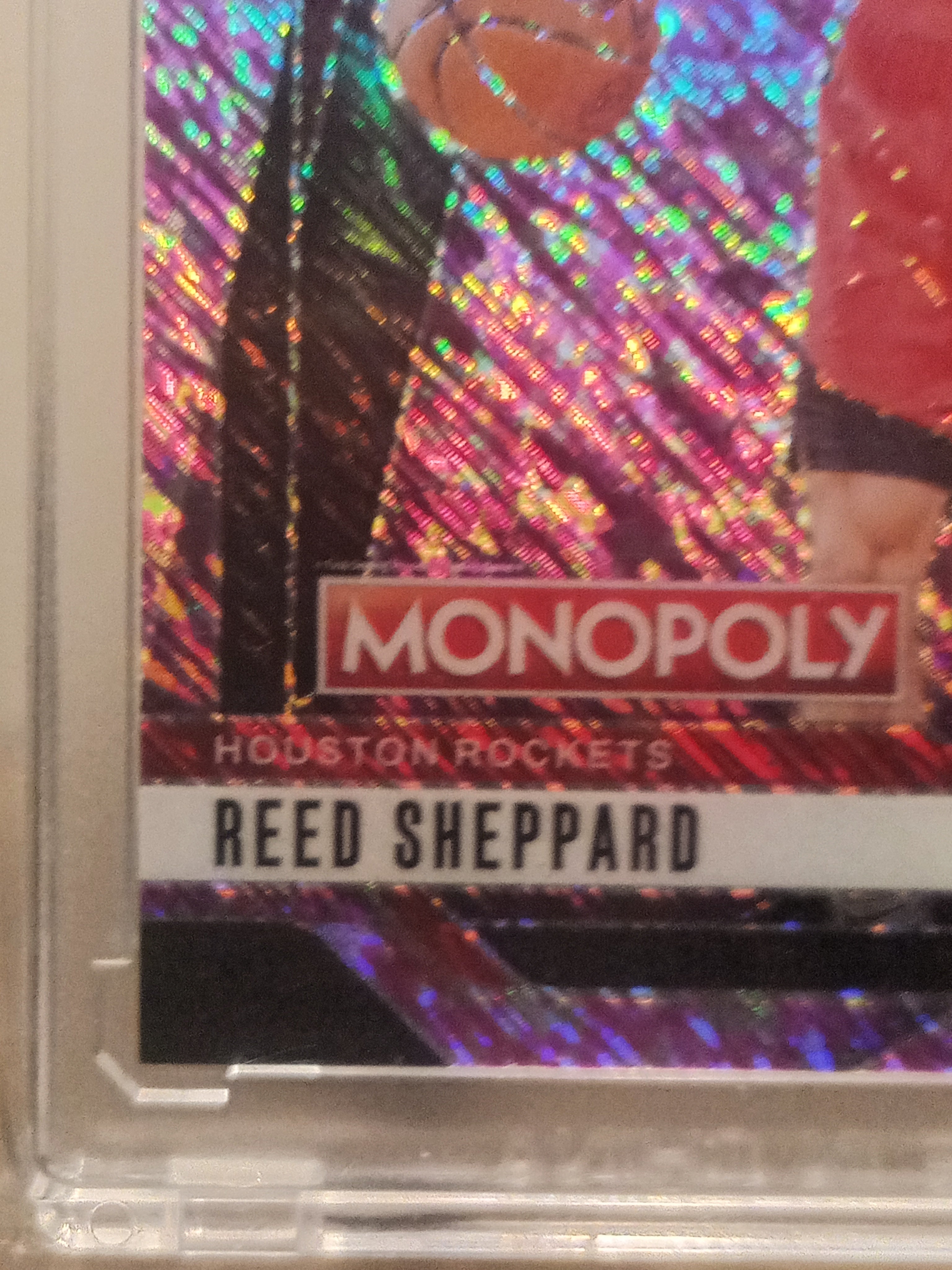 Reed Sheppard (RC) • Serial#01/05 Pink Millionaire Shimmer (Jersey #) • 2024-25 Prizm Monopoly