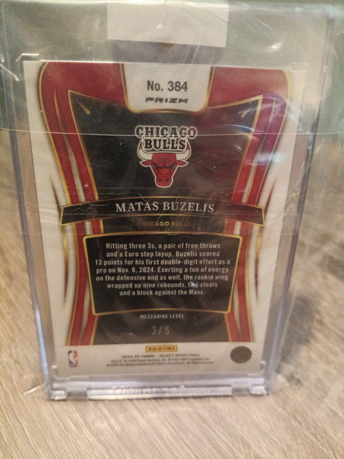 Matas Buzelis (RC) • Serial#03/05 Green Checkerboard Mezzanine • 2024-25 Panini Select Basketball