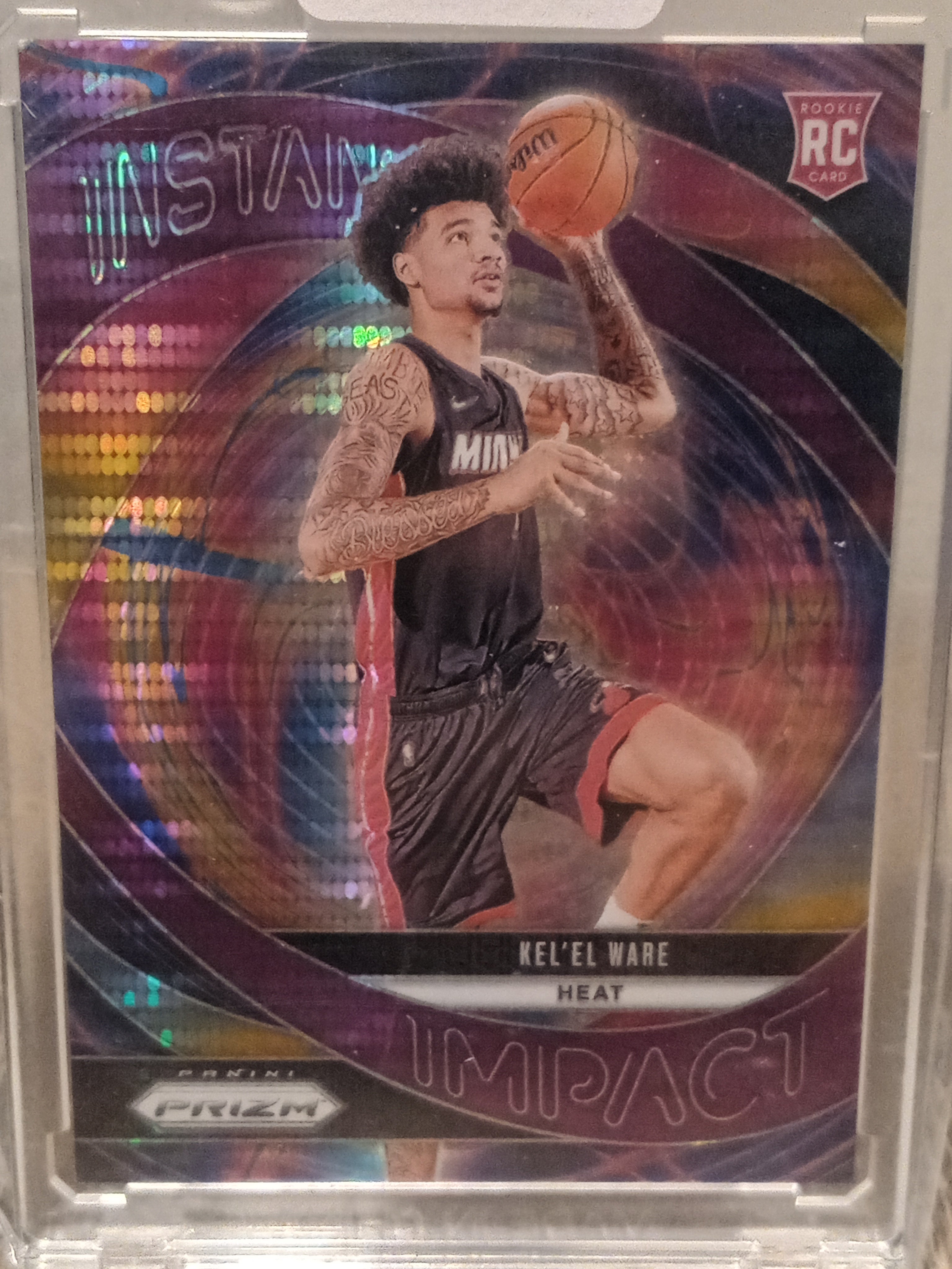 Kel'el Ware (RC) • Instant Impact Purple Pulsar Prizm Serial#01/35 (First Print) • 2024-25 Panini Prizm Basketball