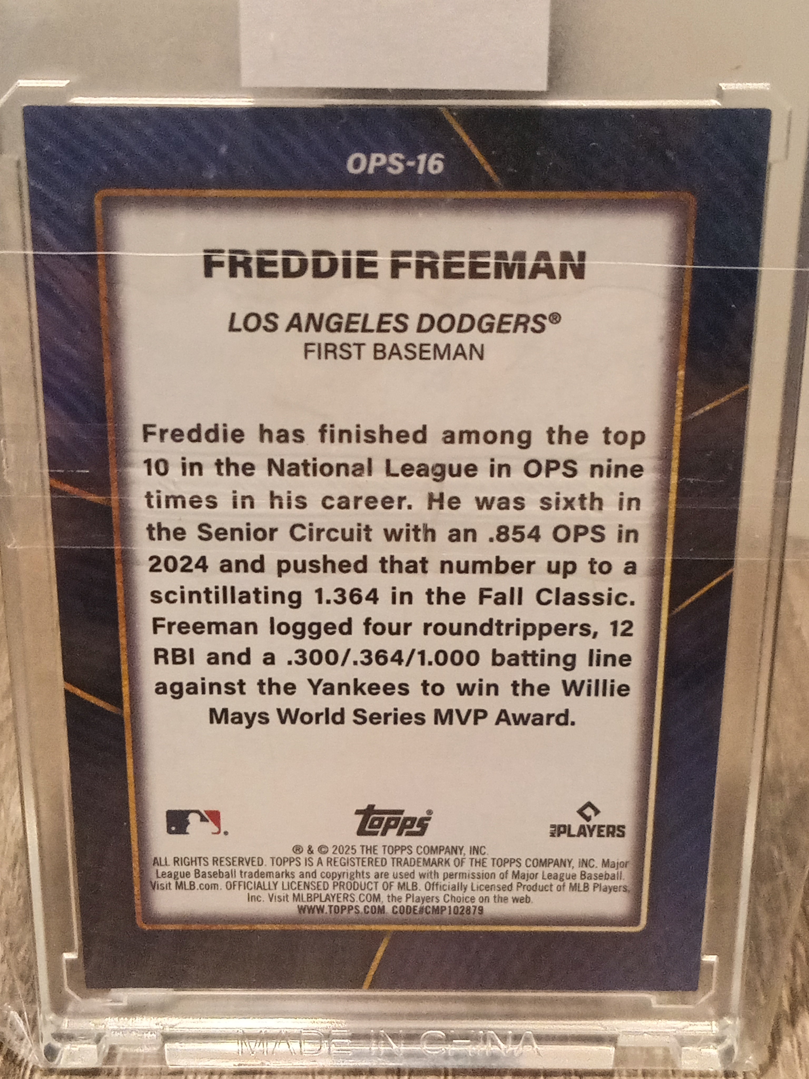 Freddie Freeman • Black OPS Leaders Serial#05/10 (Number Match) • 2025 Topps Series 2 Baseball